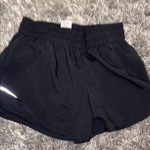 black athletic shorts